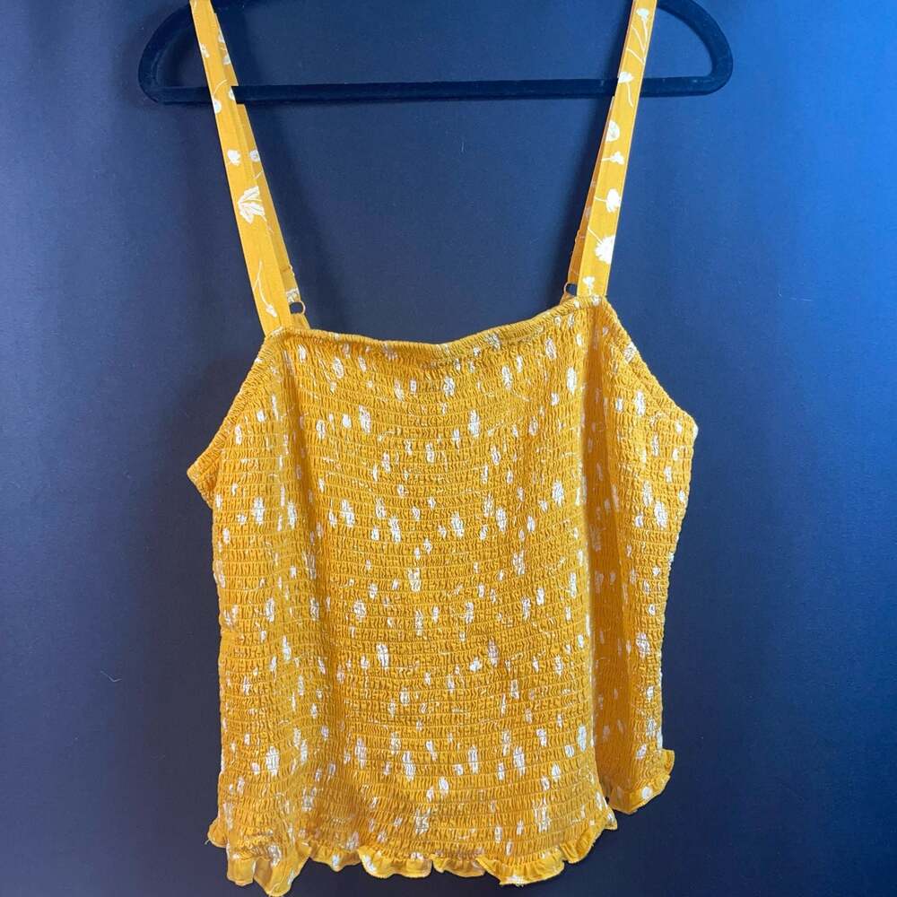 Size 3 - Torrid Yellow Floral Smocked Tank Top